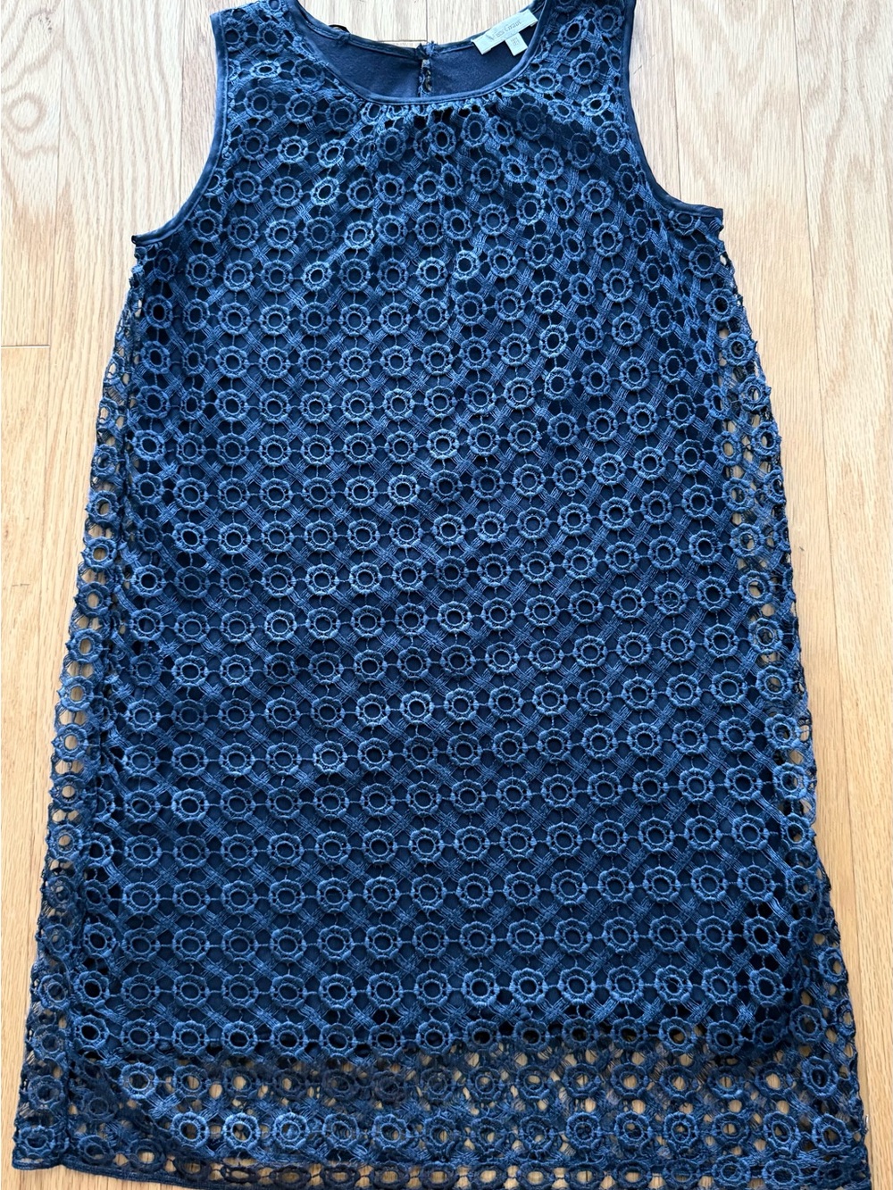 Italian Miss Grant girl’s Blue Crochet Shift Dress